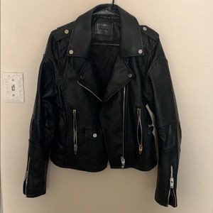 Black Faux Leather Jacket
